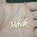 MEHAK NAME NECKLACE LOCKET ; Metallic Alloy. 