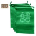 Printed Design Travel Shoe Storage Bags 5 Pcs Non-woven Rustproof Shoe Bag Portable Drawstring Bags For Shoes Clothing Travel Bag Organizer. 