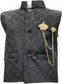 Jamawar BLACK Waist Coat with Brooch For Kids & Mens | Wedding Special | Premium Quality Waistcoat-All Size Available HereJamawar BLACK Waist Coat with Brooch For Kids & Mens | Wedding Special | Premium Quality Waistcoat-All Size Available Here. 
