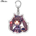 Cute Fashion Game Anime Nekopara Keychain Chocolate Vanilla La Soleil Cake Acrylic Key Chain School Bag Pendant Fans Collection. 