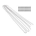 【Miga Plaza】WAYDUSTORE Bead Chain Extension Chandelier Metal Chain Chain Extender with Connectors for Ceiling Fan Ornament ( 1 Beaded Chain and 20 Connector, Silver ). 