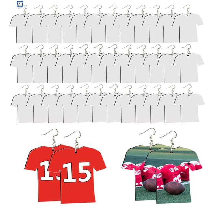 Childrenworld Earrings Supplies Football Shirt Design Sublimation Earrings Double Sided Heat Transfer Hooks Diy Southeast Asian Style Earrings