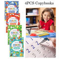 Sank Montessori Reusable Magic Book Children Handwriting Practice Book 4Magic Books + 1Magic Pen + 10Refills + 1Grip Children's Calligraphy Copybook Magic Writing Calligraphy Handwriting Copybook Set With 1 Magic Pen. 