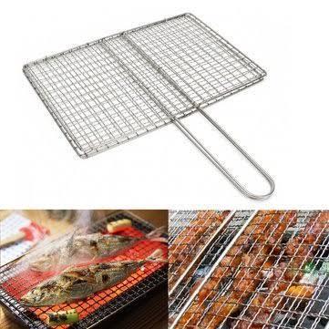 Bar B Q Stainless Steel Hand Grill For Fish and Chicken Meat Grill Grill pan