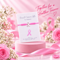 Pink Ribbon Bracelet Card. 