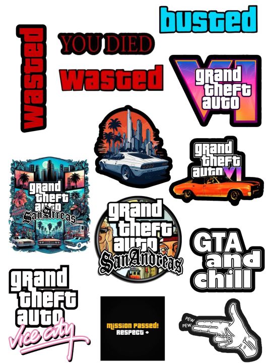 GTA%20Wasted%20Sticker%20for%20Laptop%20&%20Mobile%202Inchx3Inch%20Each%20Sticker%20Size%20Pack%20Of%2013%20Stickers%20Decal%20Funny%20Gaming%20Meme%20Sticker%20for%20Phone%20Back%20Tablet%20&%20Notebook%20Premium%20Quality%20Gamer%20Sticker%20-%20Image%202