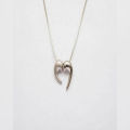 Valentine's Day Silver Metal Shape Pendant for Women. 