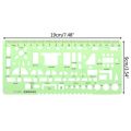 Plastic Office Supplies Measuring Tool Oval Multi Shaped Circles Drawing Ruler Curve Ruler Geometric Ruler Template Ruler. 