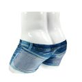 Men Comfortable Breathable Big Pouch Sports Ice Silk 3D Denim Printed Shorts Jean Underwear Boxer Briefs. 