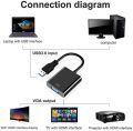 USB to VGA Adapter for Monitor, VGA to USB 3.0/2.0 Converter 1080P Multi-Display Video Cable for Laptop Desktop PC to Monitors, Projector, TV. (Not Support Chromebook,Windows 11 is not Supported,). 