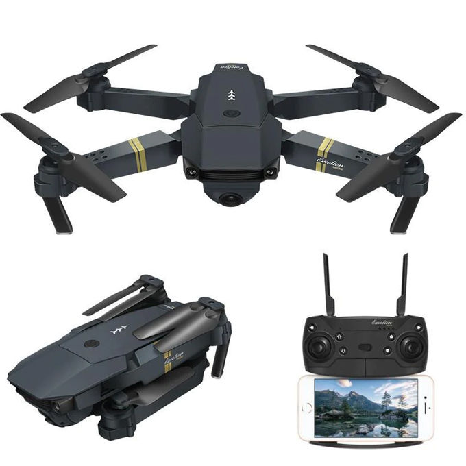 Remote Control Foldable Drone with Camera Wi-Fi Selfie Gesture Mode | Foldable Drone With 4K HD Professional Camera Wide Angle Selfie WIFI - Quadcopter Drone, Foldable Camera Drone