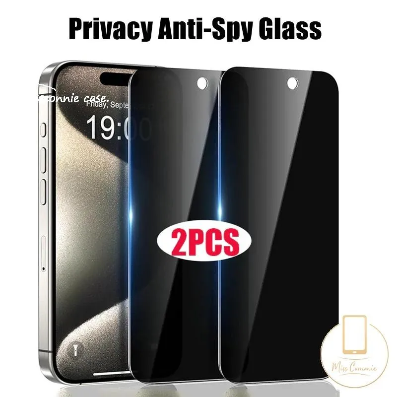 Anti-Spy Privacy Screen Protector For IPhone 16/15/14/13/12/11/X - 9H Tempered Glass