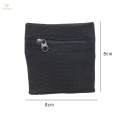 Wrist Wallet Wristband Zipper Sweatband Fitness Exercise Hiking Pouch Bag. 