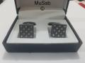 New style high quality luxury Fashion Cufflink with diamond Studs for Coats and Shirts in Box Pack 1 PAIR. 