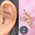Pair of Ear Clip Earrings For Girl Leaf Earclip For Girls Stylish Earrings Valentines Day Gift for Lovers. 