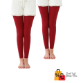 Red Stretchable Lycra Tights for Girls and Women Ideal for Yoga and Gym Fashion Ethnic Wear Legging Red Tights for Women for Casual in black and Skin Free-Size Fits 26-38 inch Waist. 