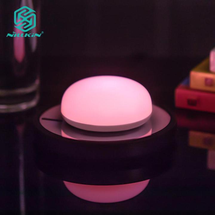 Nillkin Qi Wireless Night Light Energy-saving bedside lamp dream table lamp Can be placed in the wireless charging and plugged in the Micro data line to shine