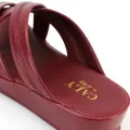 Medicated PU Wedge Slippers For Women | Female Synthetic Leather Slippers For Ladies. 
