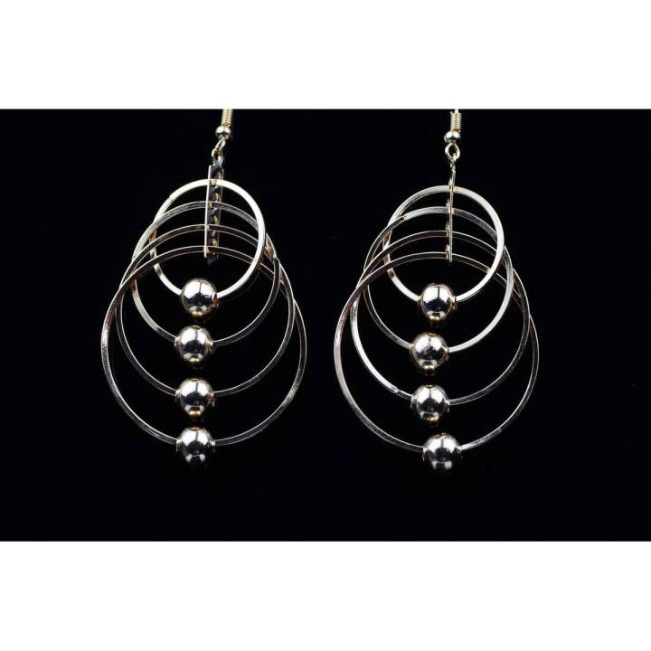 Trendy Statement Jewelry Gold Color Multiple Circles Earrings For Women Exaggerated Drop Earrings Girls Earrings Gift for her Women Earring Party Earrings Earrings for her