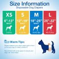 Pet Soft Disposable Male Dog Wraps - Dog Diapers for Male Dogs, Puppy Diapers 12pcs Medium. 