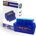 Moonar Mini Elm327 Interface Bluetooth V2.1 Bluetooth OBD-II OBD2 Auto Diagnostic Azul A. 