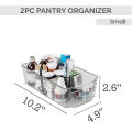 Fast Forward Fridge Organizer  (Pack of 2)  Refrigerator Organizer Bins for Freezers, Countertops, and Cabinets | Pantry Organization in Small, Medium & Large Sizes. 