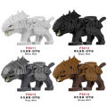 P8011-8014 White Wolf Anime Block Toys Black Wolf Grey Wolf Figure Building Block Mini Toy. 