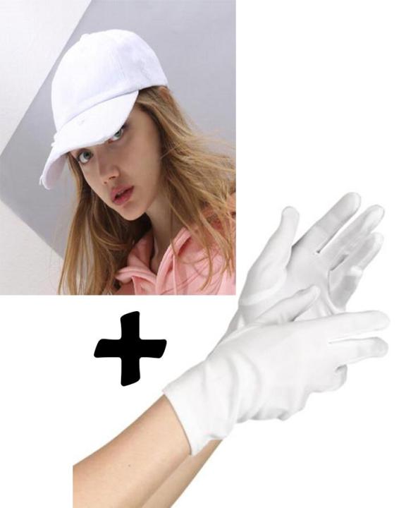 Cap%20For%20Girls%20Plain%20Sun%20Block%20&%20Baseball%20Beautiful%20White%20Color%20-%20Image%203