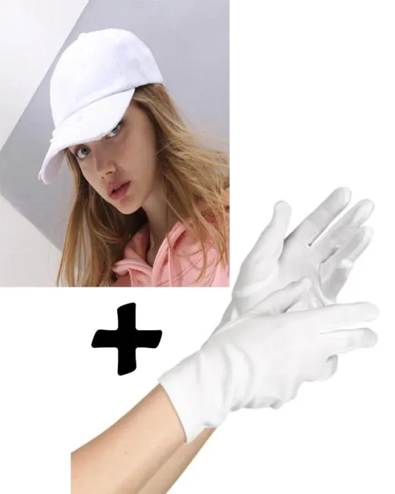 Cap%20For%20Girls%20Plain%20Sun%20Block%20&%20Baseball%20Beautiful%20White%20Color%20-%20Image%203