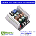 300w 20A CC CV Adjustable Buck Converter DC-DC Constant Current Constant Voltage Adjustable Step-Down Voltage Module 20A 300W for Solar Charge Controller LED Driver with ON/OFF Switch by Electrica. 