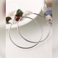 Round Hoop Silver Earring For Girls. 