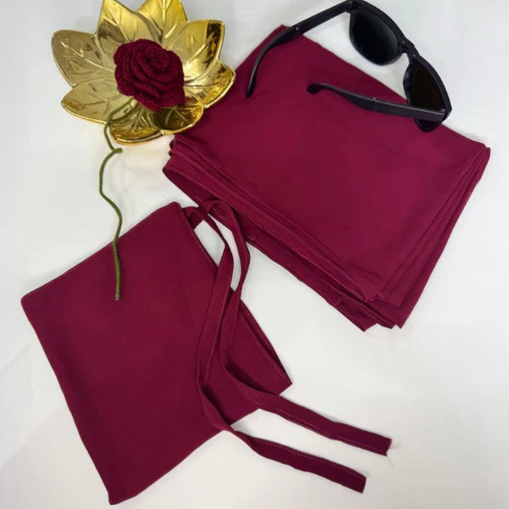 Hijab + Niqab Set Specially Designed for women who are looking for High Quality hijab with matching niqab set