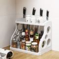 【FUN LIVE】 Kitchen Bathroom Storage Rack Double Layer Shelf. 