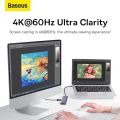 Baseus UltraJoy Series 6-Port HUB Docking Station Space Grey（Type-C to HDMI4K@30Hz*1+USB 3.0*3+PD*1+RJ45*1 - Baseus Hub - Type c to hdmi | BAseus Type c to hdmi + pd  + LAN + USB + SD Card | BAseus Type C hub | Baseus  6in1 Hub | Baseus | baseus hub |. 