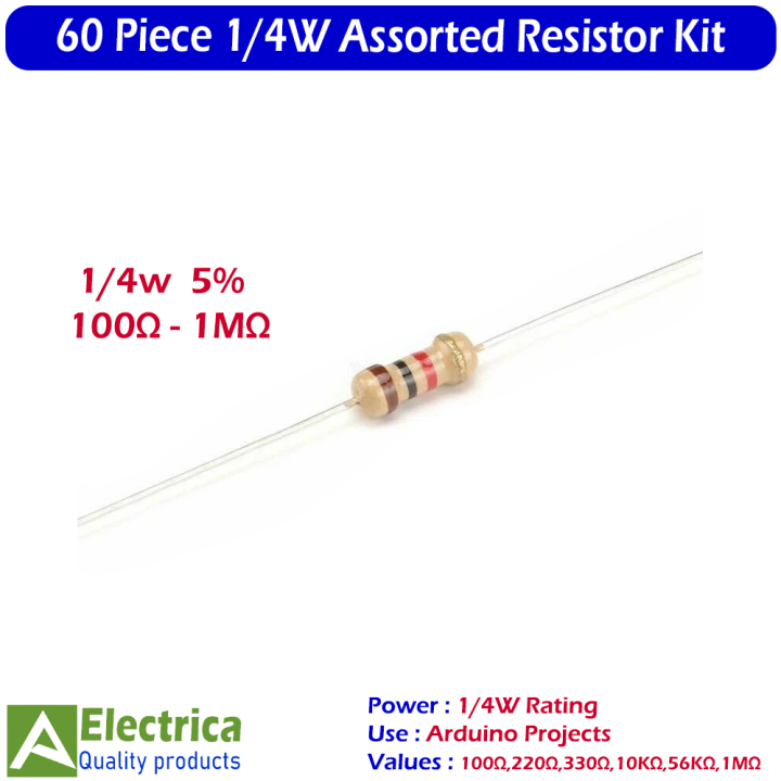 Pack%20of%2060%20Resistors%201/4W%20%E2%80%93%20Assorted%20100%CE%A9,%20220%CE%A9,%20330%CE%A9,%2010K%CE%A9,%2056K%CE%A9,%201M%CE%A9%20(10%20pcs%20each)%20Through-Hole%20Carbon%20Film%20Resistor%20Kit%20for%20Arduino,%20DIY%20Electronics%20&%20Repair%20by%20Electrica%20-%20Image%203