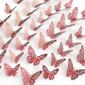 3D Metallic Butterfly for Decor, Assorted Styles 12 Pcs 3 Sizes, Removable Reuseable Stickers for Wall, Living Room Mural, Party Cake Balloons Bouqets Wedding Decoration Decals, Butterflies Fridge Kids Bedroom Nursery Sticker, DIY Arts & Craft Multicolors. 