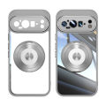 For Google Pixel 9 9A Pro XL 8A Phone Case, 360 ° Rotating Magnetic Bracket Transparent Cover with Lens Protection. 