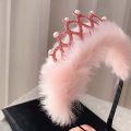 【BestGO】crown for kids sagala Cute Lovely Plush Girls Kids Children Hair Hoop Headband Hair Band Birthday Headwear. 