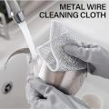 New (Pack of 10) Steel Wire Scrub Rags – Heavy-Duty Kitchen Cleaning Cloths for Dishes, Cookware, and Surfaces – Non-Scratch and Durable Mesh Dishwashing Pads. 