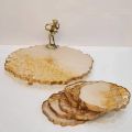 Silicone Resin Molds, 1 Pcs Large Resin Tray Mold + 4 Pcs Coaster Molds, Tray Molds, Tray and Coaster Epoxy Molds Set. 