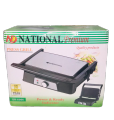 National Electric Panini Press Contact Griller- Commercial 180 Degree Flat Contact Griller for Barbeque, Burger & Grilled Cheese - Non-Stick Double Sided Flat Plates - Complete 5 Years Warranty, Model: GR 6066. 