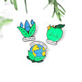 Save the Earth Enamel Protect Environment Brooches Bag Clothes Lapel Pin Badge. 