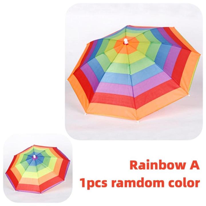 Foldable Umbrella hat Stylish Waterproof Portable Sunshade cap Outdoor Foldable headwear for Camping  Beach Outdoor activities Sun protection