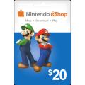 Nintendo $20 Eshop Digital Card. 