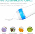 Baby Spoon Feeder - 90ml Silicone Baby Feeding Bottle With Spoon Newborn Infant Squeeze Spoon Toddler Food Supplement Rice Cereal Bottle Milk Feeder. 