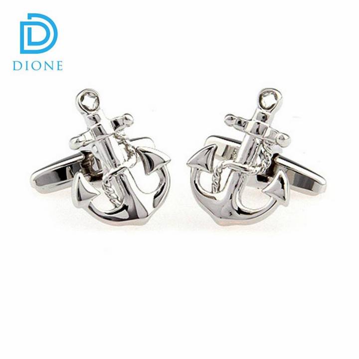 Golden/Silver Anchor Shape Cufflinks for Men - Royal Cuff-links for Men