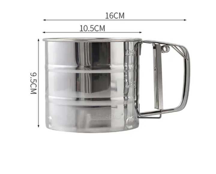 Brand New Stainless Steel Mesh Flour Sifter Sieve Cup