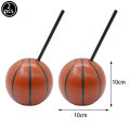 10cm Football Shaped Cups with Straws and Lids Reusable Plastic Soccer Cups Bulk Baby Shower Kids Birthday Theme Party Supplies. 