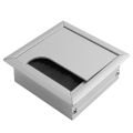Computer Desk Office Table Wire Cap / Wire Cover Aluminium Rectangle with Black Brush 3 X 3. 