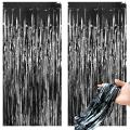Black Foil Curtains - Premium Quality Back Drop For Birthday Party Decorations. 